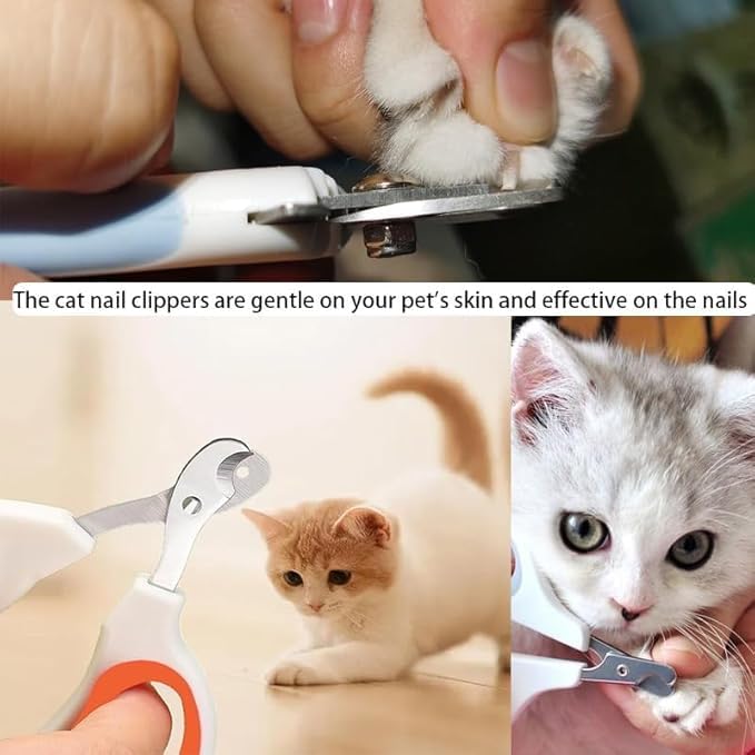 Qehyuelefu Claw Scissors Cat Scissors Great for Beginners, Cat Nail Clippers, Safety Stainless Steel Cat Nail Cutter, Safe to Use Cat Claw Cutter, Cat Claw Cutter - BeesActive Australia