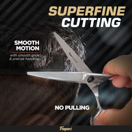 Fagaci Hair Cutting Scissors 6", Professional Hair Shears with Sharp Blades 6"