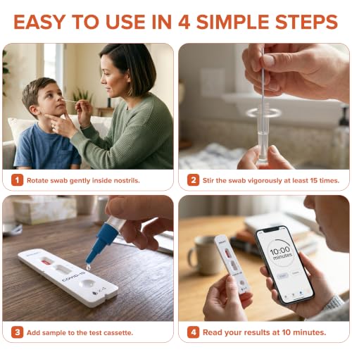 2San COVID-19 Home Test, Antigen Rapid Test, Results in 10 Minutes, FDA Cleared, Covid Test Kit at Home, Easy to Use Nasal Swab for Home (2 Pack) 1