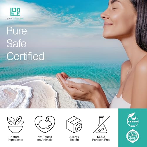 Juman Dead Sea Minerals Lip Scrub & Balm Set | Lip Exfoliator Scrub & Moisturizing Lip Balm | Vanilla & Coconut | Hydrates & Protects | With Essential Oils | Vegan | SLS & Paraben-Free