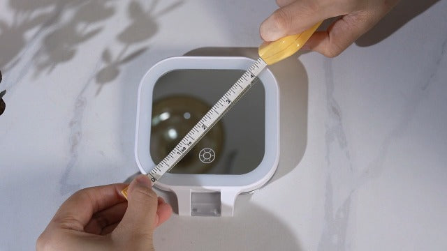 FUNTOUCH Travel Makeup Mirror, Portable Rechargeable Mirror with Lights White-c