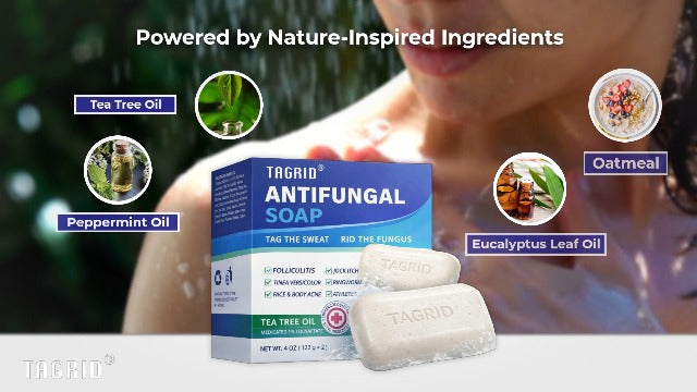 Antifungal Oatmeal Tea Tree Soap: Slow-dissolving Body Bar for Athletes Foot & Active Lifestyles – Daily Skin Care to Help Relieve Skin Discomfort Associated with Jock Itch, Ringworm, and Fungal Acne