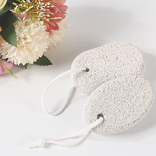 2PCS Natural Pumice Stone, Asqraqo Lava Pedicure Tools Hard Skin Callus Remover for Feet and Hands - Foot File Exfoliation to Remove Dead Skin, and Callusess 2 Count (Pack of 1)