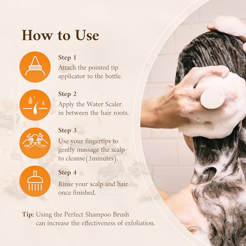 STEAMBASE Turmeric Scalp Water Scaler | Scalp Exfoliator for Itchy Dry Scalp, Thinning Hair, Buildup Remover, Treatment for Excess Sebum Oily Greasy Hair | Korean Hair Care Products, 8.45 fl oz Turmeric Scalp Water Scaler, 8.45 fl oz