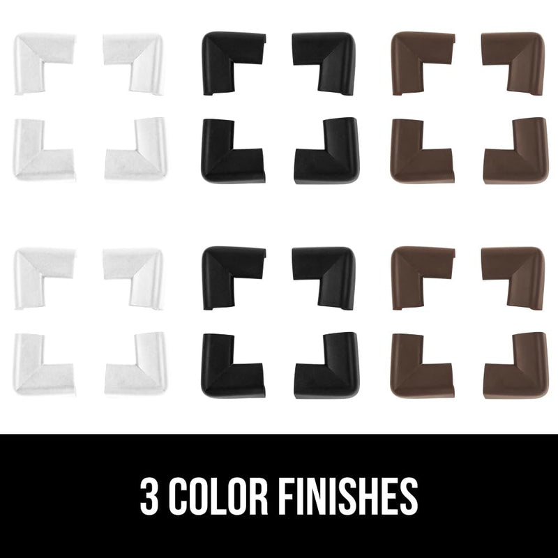 GORILLA GRIP Baby Proof Corners and Edges for Furniture, Kid Proofing Adhesive Table Corner Protectors, Heavy Duty Soft Rubber Foam Protection, Includes 8 Protective Safety Guards, 15 Feet, Brown - BeesActive Australia