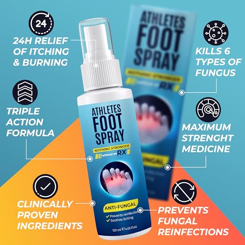 Athletes Foot Spray with Tea Tree Oil Antifungal Treatment for Jock Itch