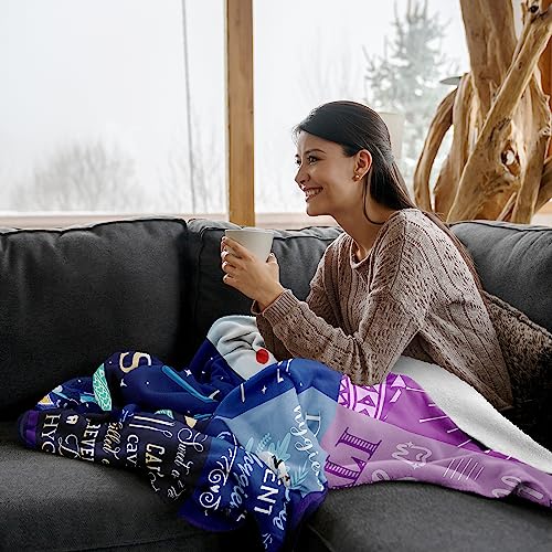 Sozien Dental Hygienist Gifts Blanket - Graduation & Student Gift, 60"x50" Dental Hygienist - Purple 50‘’x60‘’
