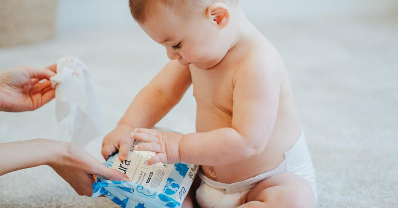 Pura Flushable Toddler Wipes 1 x 60 Wipes, 100% Plastic Free, 99% Water, Hypoallergenic & Fragrance Free, Totally Chlorine Free, Kids Toilet Wipes, Sensitive Skin 60 Count (Pack of 1) - BeesActive Australia