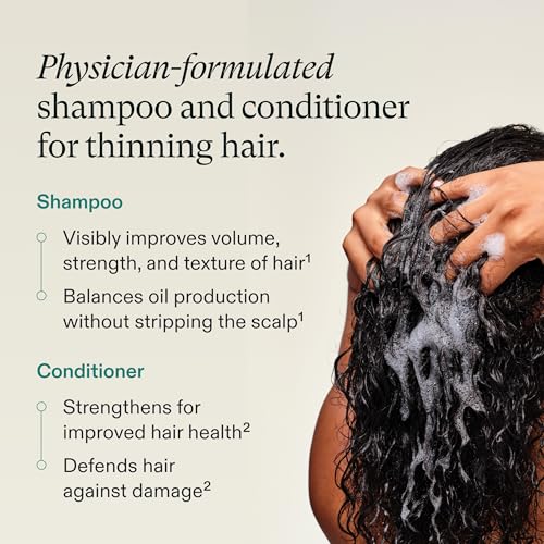 Nutrafol Shampoo, Cleanse and Hydrate Hair and Scalp, Improves Hair Volume, Strength and Texture, Physician-formulated for Thinning Hair, Color Safe, Sulfate Free 2 Fl Oz (Pack of 2)