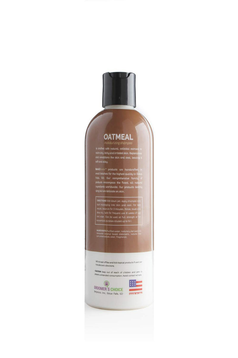 Bark2Basics Oatmeal Dog Shampoo and Conditioner 2 in 1 Bundle, 16 oz - Natural Colloidal Oatmeal, Professional Grade, Coconut Scent, Moisturizes Dry Itchy Sensitive Skin, 16:1 Concentrated - PawsPlanet Australia