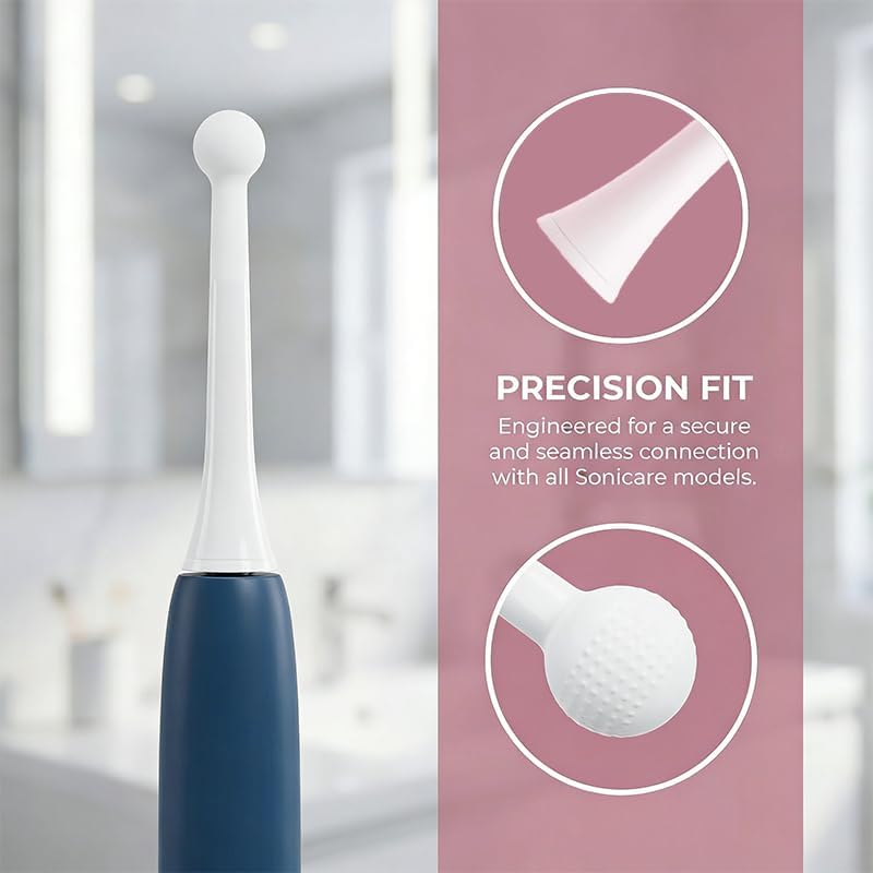 Toothbrush Replacement Heads Compatible with Philips, Silicone Massage Head Silicone Round Head Pack of 3