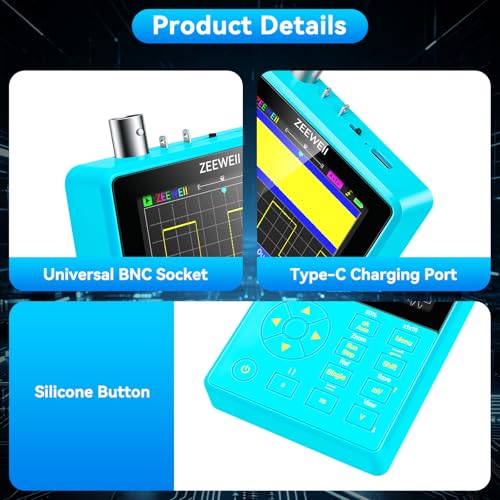 3 in 1 Portable Oscilloscope 20MHz Bandwidth, Handheld Signal Generator