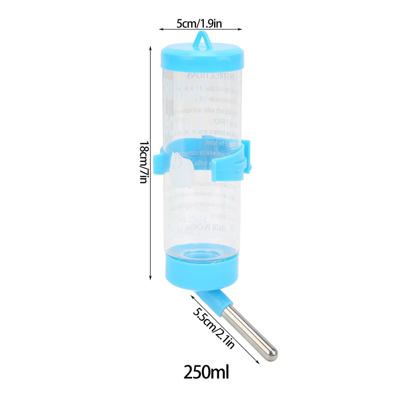 Hamsters Water Bottle Automatic No Drip Hanging Water Feeder Dispenser for Small Animals Guinea Pig Rat Rabbit Dwarf Gerbil Chinchilla(Blue 250ML) Blue 250ML - BeesActive Australia