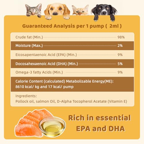 Muscle Gain & Omega 3 Fish Oil Bundle for Dogs - Muscle Strength, Joint Support, Skin & Coat Health Supplement with BCAAs, Glucosamine & 19% Omega-3 - for All Breeds & Ages (16OZ Liquid + Chewable Tab