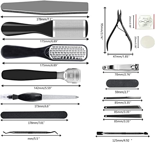 36 in 1 Pedicure Tools for Feet, (2 Pack) Foot Callus Remover Set for Foot Care