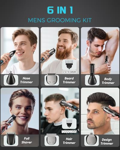 Brightup Beard Trimmer for Men - Electric Razor & Shaver Black