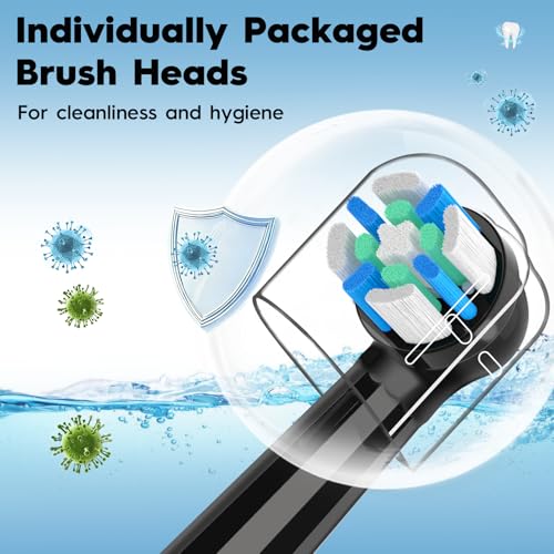 Replacement Heads Compatible with Oral B iO 3 4 5 6 7 8 9 10 Series Electric Toothbrush,8pack,Black
