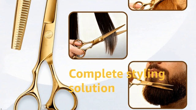 12 Pcs Professional Hair Cutting Scissors Set, Stainless Steel Haircut Shears with Thinning Scissors, Combs, Cape & Storage Case, Sharp & Durable for Men Women Kids, Home Salon Barber Use