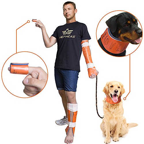 Splints -Medical Splint Roll Fold Finger Splint 3 Piece for Neck, Leg, Knee, Foot, Wrist, Hand, Arm Injuries … (Orange) Orange