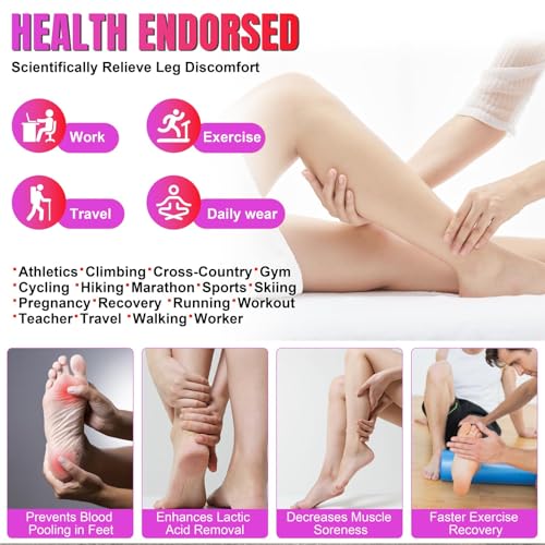 bropite 3/4 Pairs Plus Size Compression Socks for Women & Men 20-30 mmhg-Extra Wide Calf Support Socks for Medical,Running XX-Large 09- 4 Pack Brown Stripes