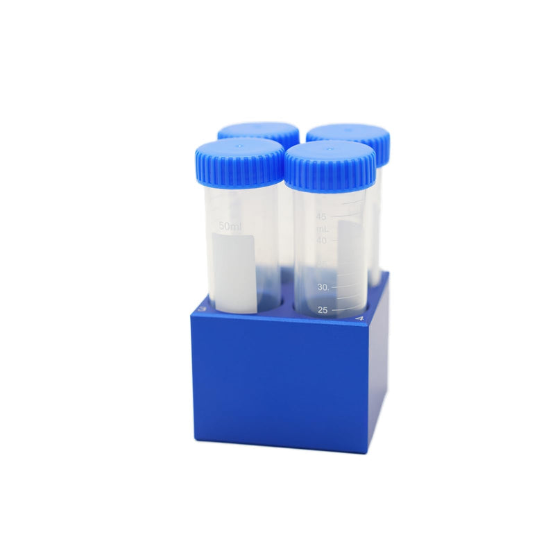 1 Pcs Aluminum Cooler Cooling Block PCR Test Tube Racks, Hole Diameter 29mm 4 Wells for 50ml Centrifuge Tubes 29mm-50mL - BeesActive Australia