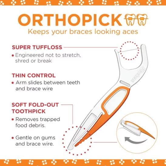 Plackers Ortho Picks Size 36ct Pack of 6 36 Count (Pack of 6)