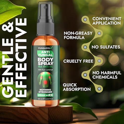 Antifungal Body Spray with Tea Tree Oil for Jock Itch & Athlete's Foot