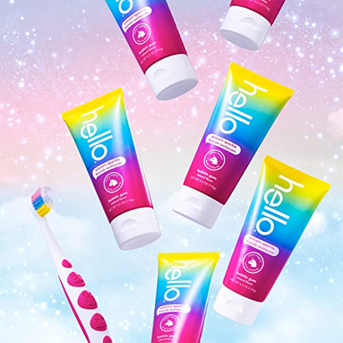 hello Variety (Unicorn, Strawberry, Dragon) Kids Toothpaste Bundle with Smiling Shark Fluoride Free Fruit Punch Toothpaste, 4.2 Ounce
