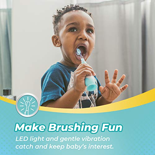 Papablic Baby Toothbrush Teether and Toddler Sonic Electric Toothbrush