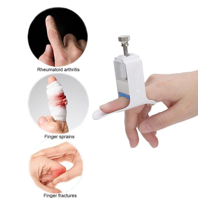 Watris Veiyi Finger Joint Straightener, Finger Joint Extension Splint, Finger Fixed Rehabilitation, White Average Size Hand Injury Joint Support Pressing Device for Finger Pain Easy Pressing Splint - BeesActive Australia