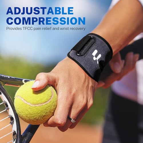 Ultra Thin TFCC Wrist Brace, Targeted Support for TFCC Pain Relief Recovery Black