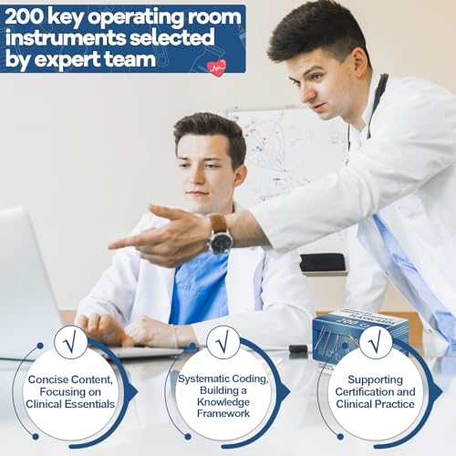 200Pcs Surgical Instruments Flashcards 13 Specialties CST & CRCST Prep for Technology Instrument Index Cards for Surgical Gift Accessory Technologists Exam Medical Student Operating Room Nurse