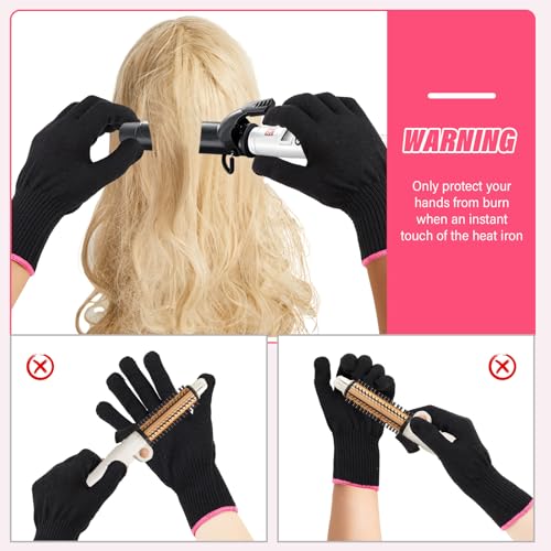 Suhine 20 Pcs Professional Heat Resistant Gloves Classic Style