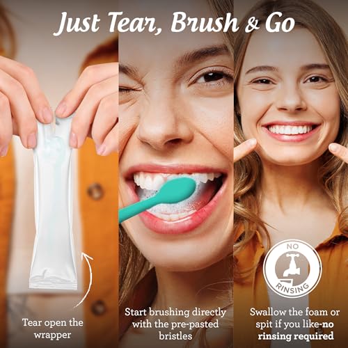 GuruNanda On-the-Go Whitening Bundle – 70ct Disposable Pre-Pasted Toothbrushes & 7-Day Whitening Strips for a Brighter Smile Anytime, Anywhere