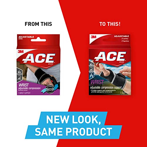Ace+ Adjustable Wrist Support, Adjustable, Provides Support & Compression to Arthritic and Painful Wrist Joints (Pack of 2)