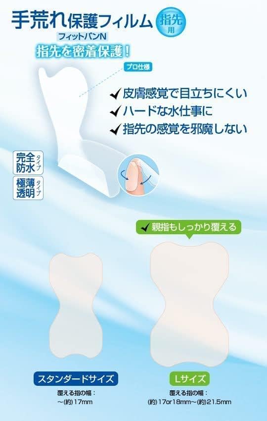 Toyo Kagaku (Professional Specifications) Rough Protection Film Fit Van N (for fingertips) (Standard Size (1.2 x 2.4 inches (30 x 60 mm)), 40 Sheets - BeesActive Australia