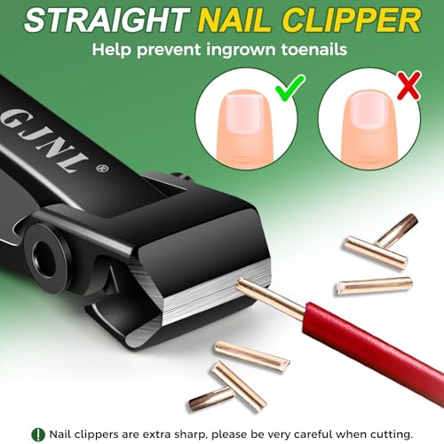 Toenail Clippers for Thick Nails for Seniors, Ultra Sharp Nail Clipper Set Black 3PCS
