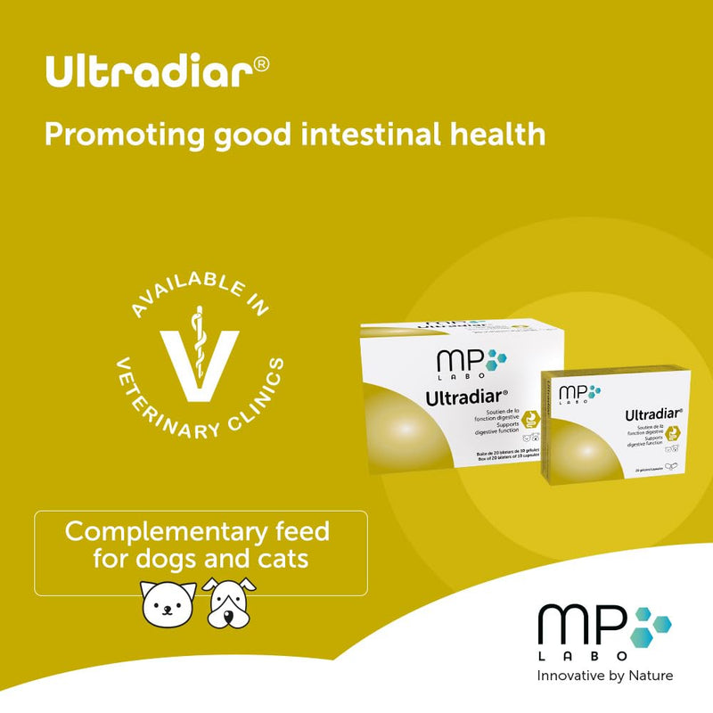 MP Labo Ultradiar® 20 Capsules - Digestive Function Support for Dogs and Cats