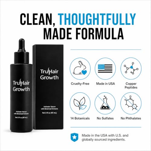 Tru Hair Growth Serum GHK-Cu & AHK-Cu Dual Copper Peptide for Thinning Hair