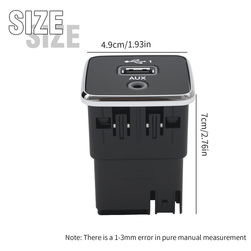5xg28dx9ad Compass USB AUX Charging Port Socket AUX/USB, Replacement for Jeep Cherokee 2017-2021 Dodge Mopar,53224228 5XG28DX9AD 53223309 60927870 5XG28DX8AA