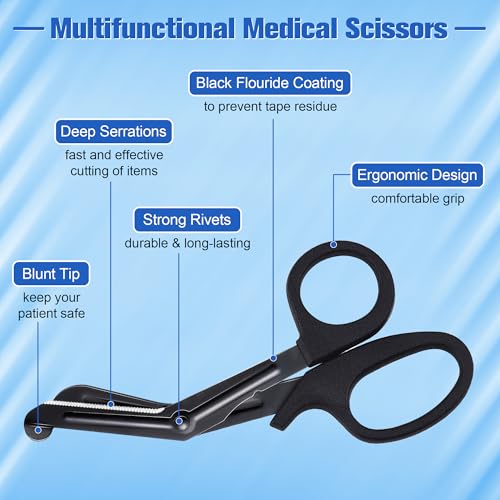 Enhon 6 Pack Nurse Tools Set for Nurse, Student, Doctor, First Aid, Black