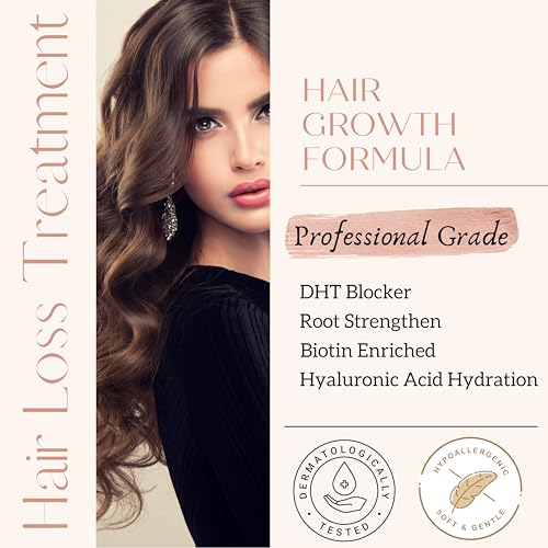 Hair Growth Serum – Advanced Biotin with Caffeine, Peptides, Botanical Extract for Thicker, Fuller, Longer Hair, Reduces Hair Thinning, Hair Regrowth Tonic, Hair Loss Treatment for Men & Women, 30ml