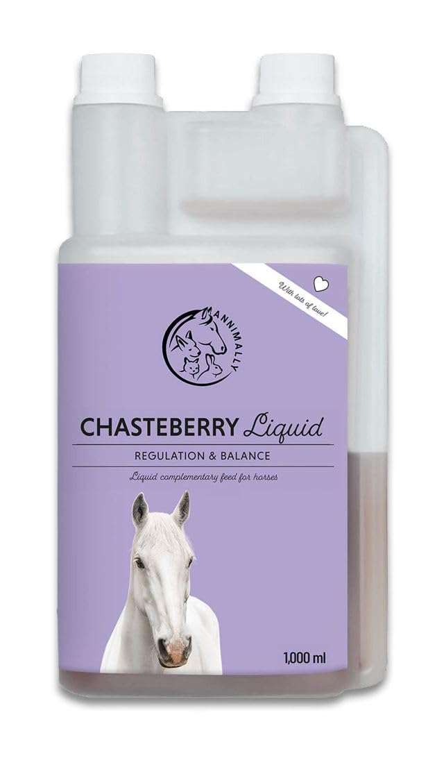 Annimally Monk’s Pepper Liquid for Horses 1000 ml - Daily Supplement with Monk’s Pepper, Ashwagandha, Passion Flower & Black Cohosh, Made in Germany