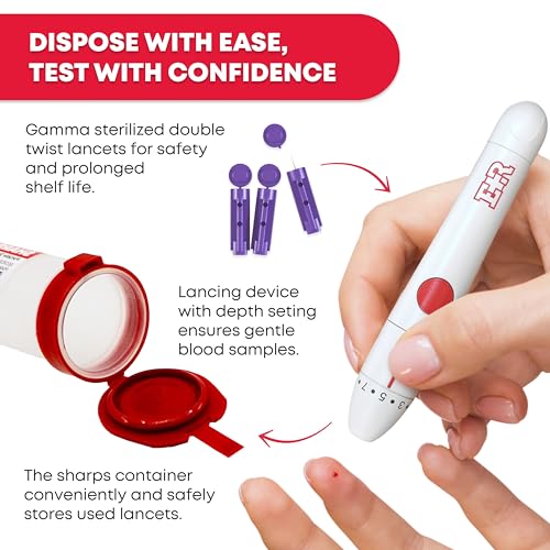 Ever Ready First Aid Diabetic Fanny Pack Kit - Includes BZK Antiseptic Towelettes, Adhesive Bandages, Lancing Device, Sharp Container, Portable Emergency Supplies for Diabetes Care