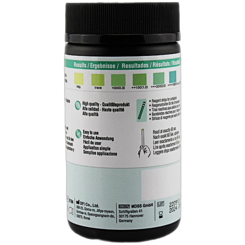 One Step Protein Urine Testing Kit, 100 Test Strips, Quick, Accurate Results, 60 Seconds, Home Urinalysis, Proteinuria Check - BeesActive Australia