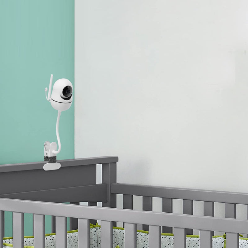 Flexible Baby Monitor Clip Mount Compatible with HelloBaby HB65/HB6550/HB6558/HB66/HB248,ANMEATE SM935E/SM650 Baby Monitor, Hellobaby Camera Mount Attach Your Baby Cam Wherever White - BeesActive Australia