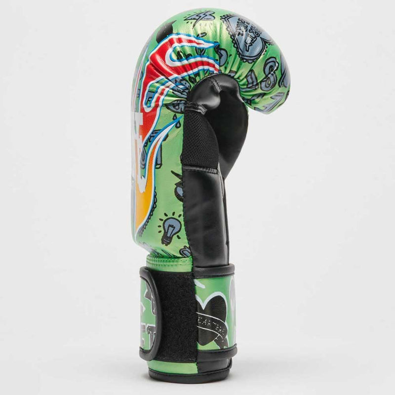 Leone 1947, Flames Boxing Gloves 06oz. GN407J green 6OZ