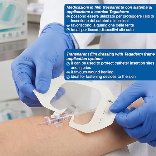 3M Health Care 1624W Tegaderm Film Dressing, Frame Style, 2.75" Length x 2.375" Width, Transparent (Pack of 100)