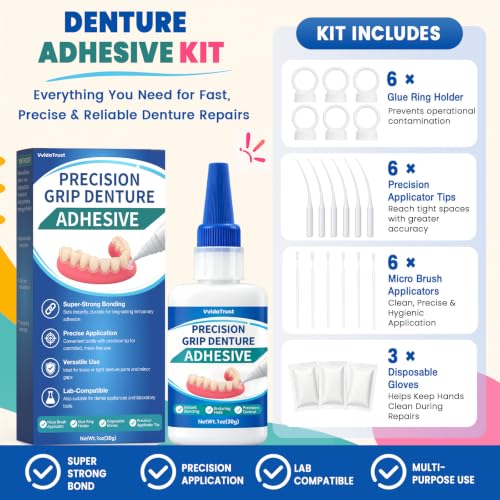 Dental Lab Instant Bonding Dental Glue for Dentures & Lab Tools, 1oz