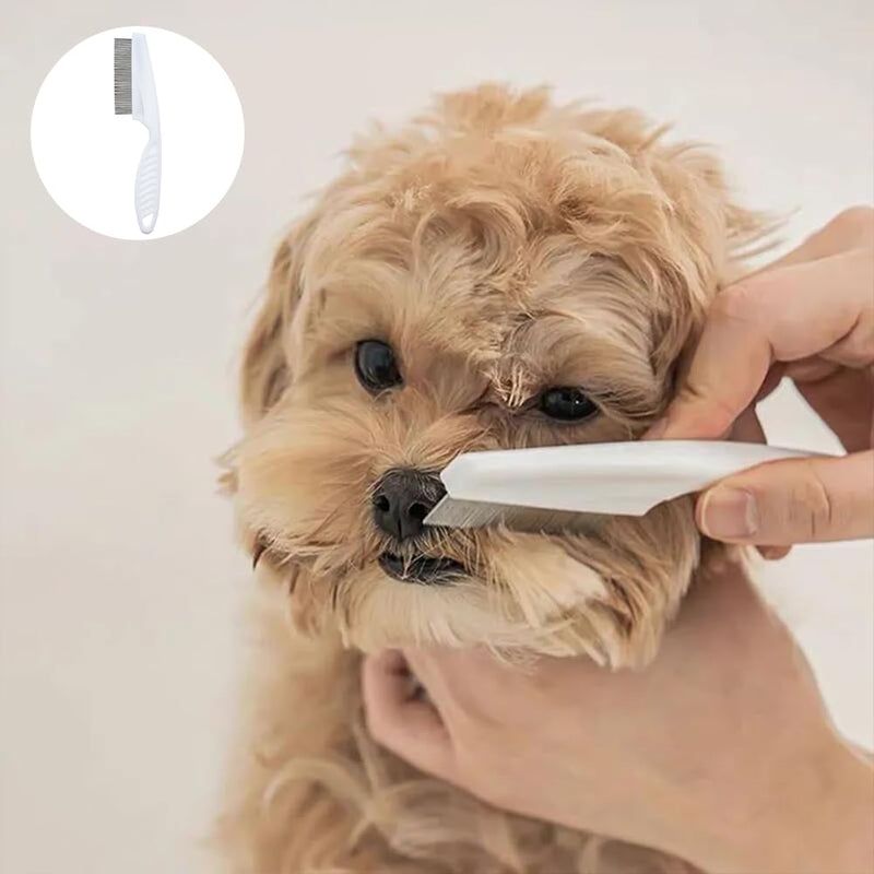 4 PACK Pet Hair Comb Flea Comb Multifunctional Pet Hair Comb Flea Tear Stain Removal Cat Comb Pets Grooming Comb Kit for Grooming and Dehairing Face and Paws - BeesActive Australia